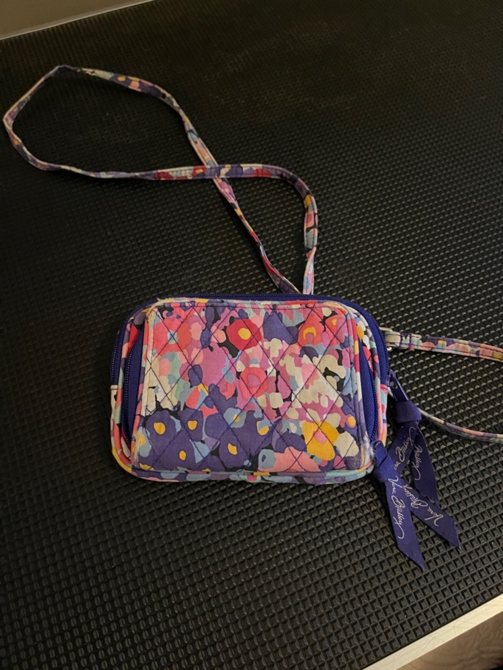 Vera Bradley Purple & Pink Floral Quilted Crossbody Wristlet
